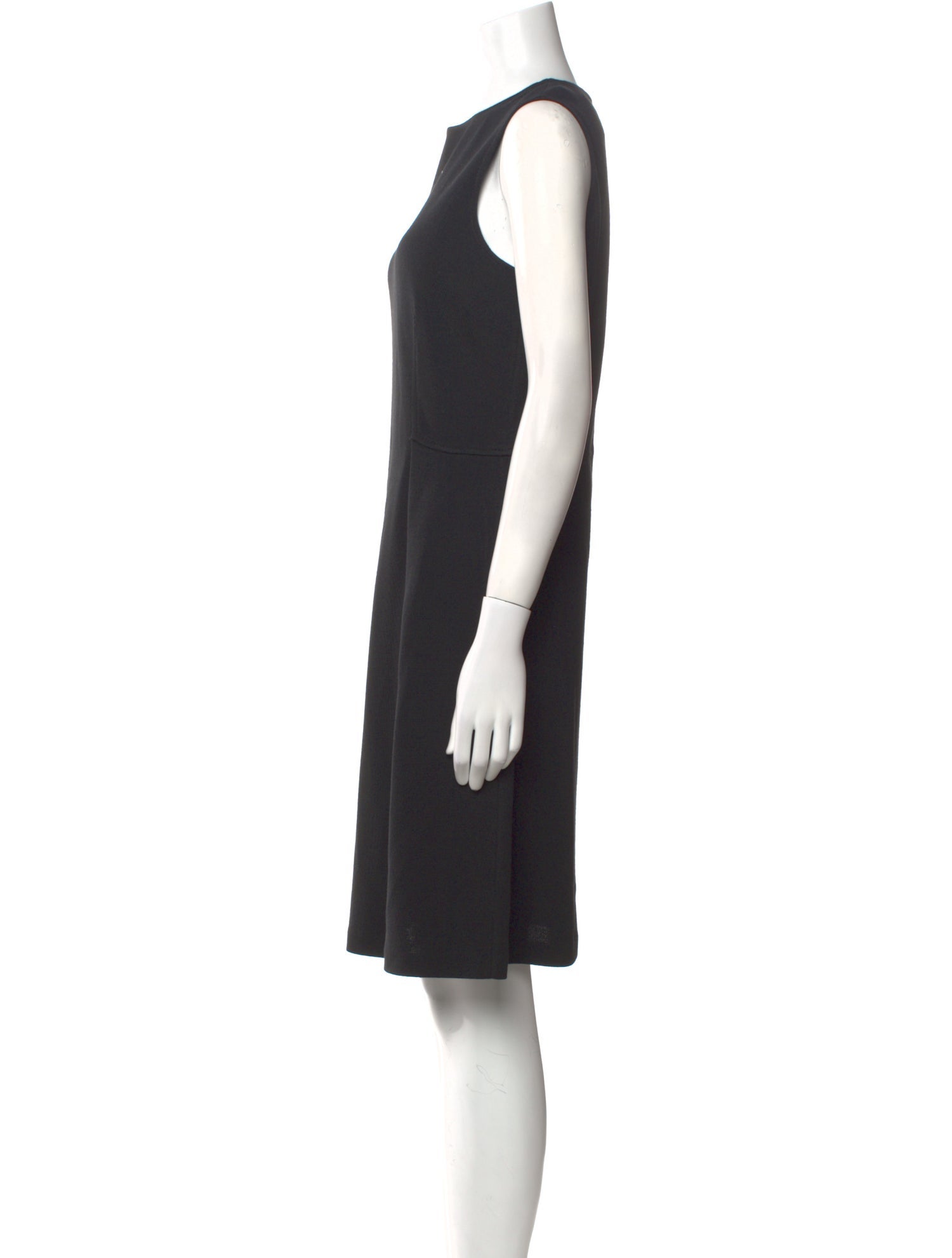 St. John Caviar Crew Neck Knee-Length Dress